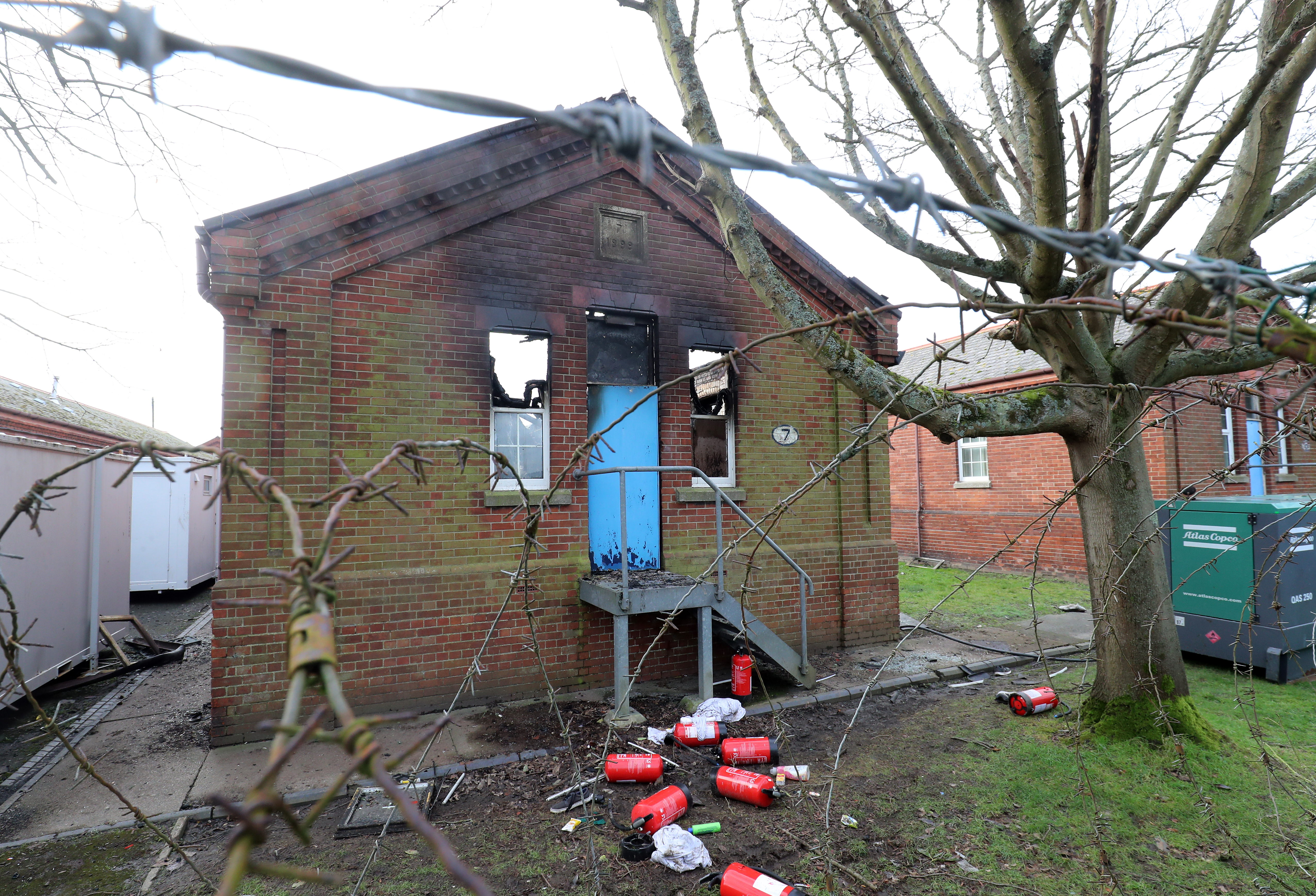 Fire at Napier Barracks