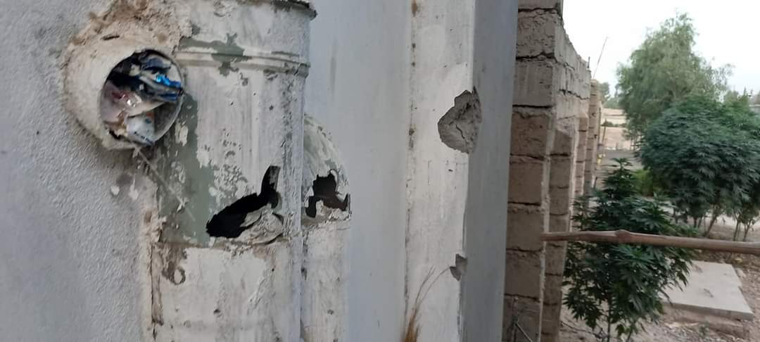 Firearm damage seen in Lashkar Gah seen amid sustained attack from the Taliban.