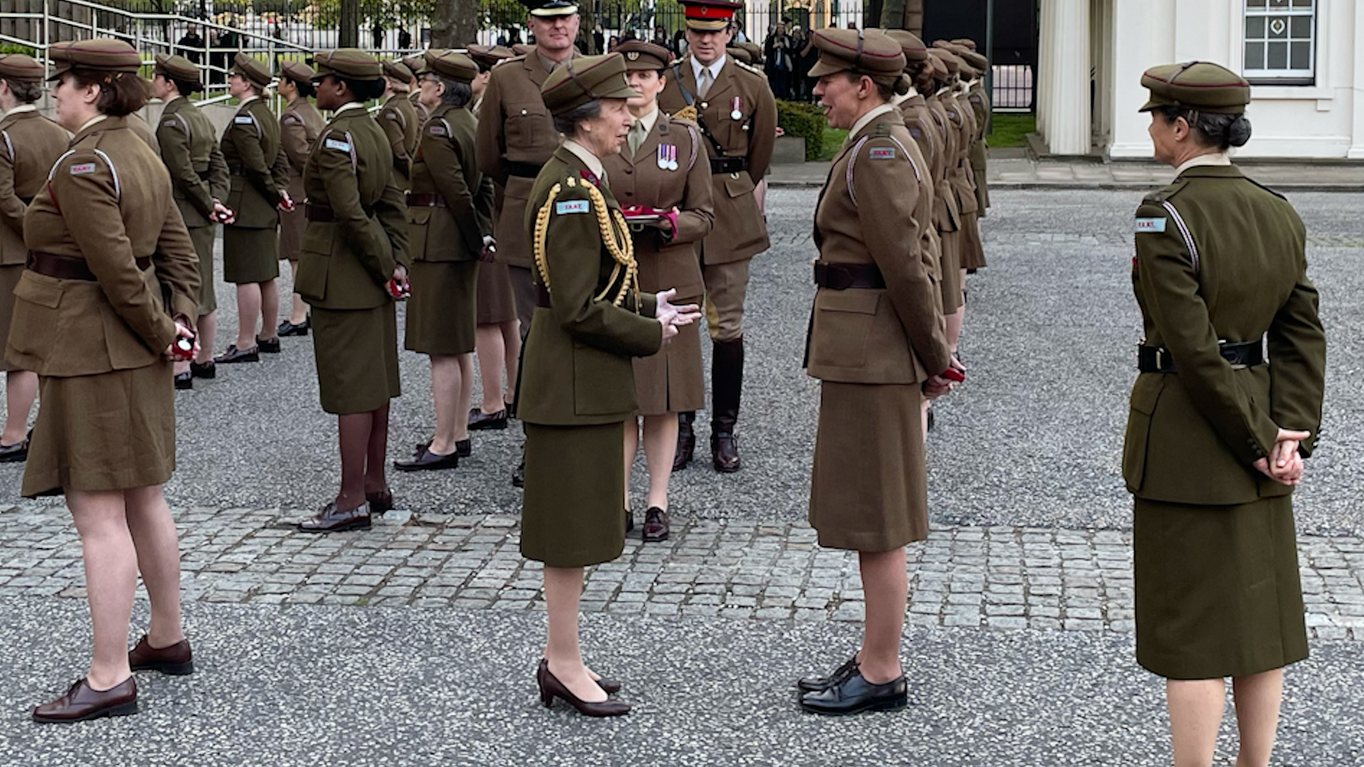 First Aid Nursing Yeomanry (FANY) Coronation Medal The Princess Royal Wellington Barracks 300424 CREDIT BRITISH ARMY