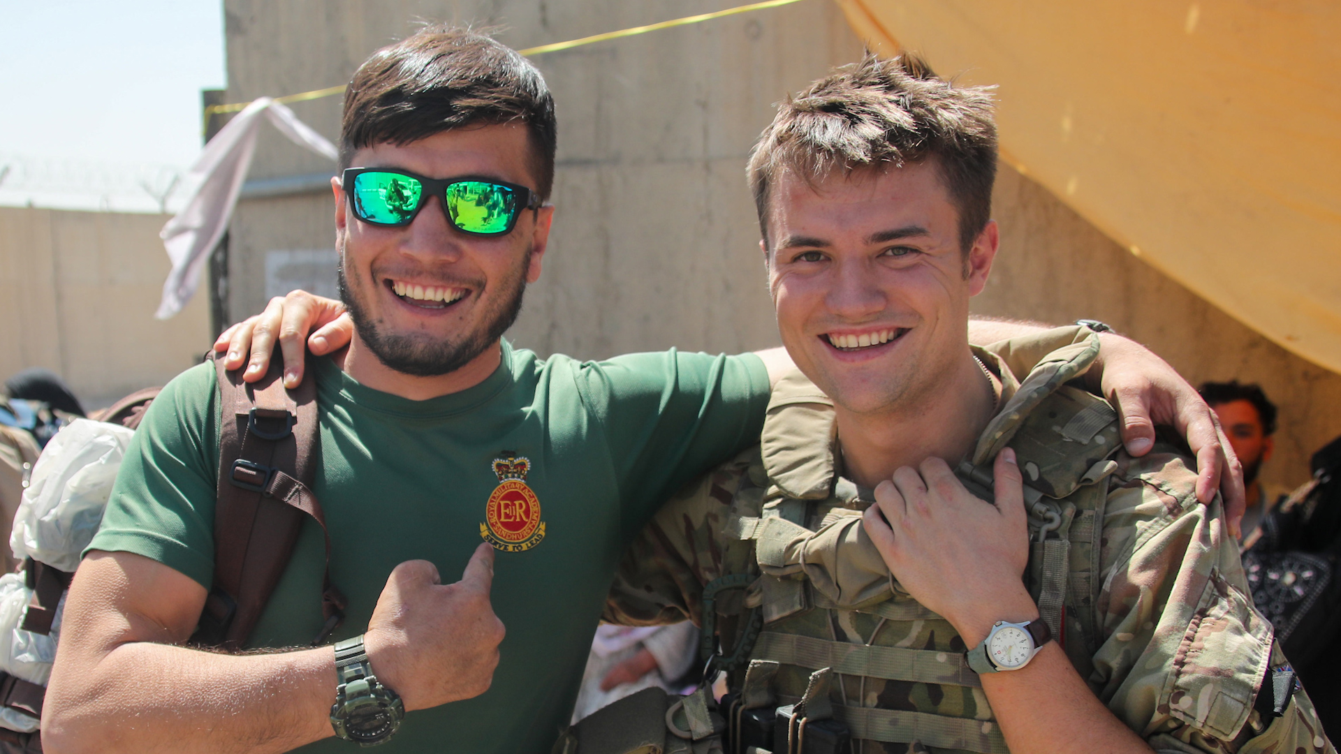 First Lieutenant Mohammad Jawad Akbari and Captain Dave Kellett together in Kabul