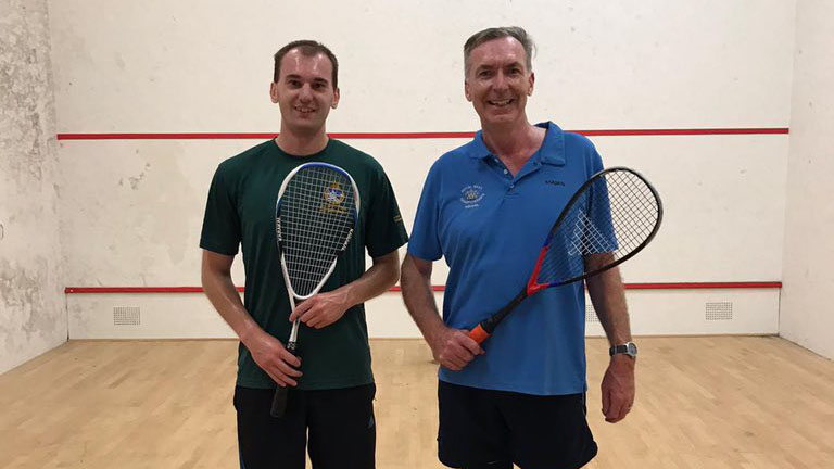 First Sea Lord taken on at squash by OC Bradley Gollaglee (left) at BRNC 29092021 Credit Dartmouth British Navy College copy.jpg