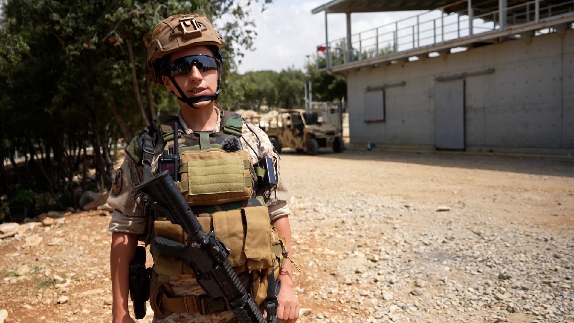 First Sergeant Grazielli Mgiwah, Reece Company, Lebanese Air Assault Regiment 11012024 CREDIT BFBS.jpg 