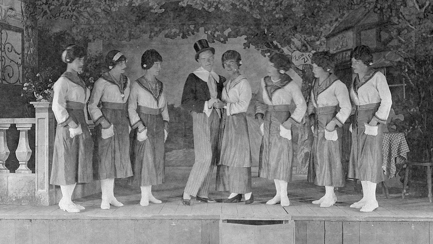 First World War WW1 Internee Theatrical Production Douglas or Knockaloe Camp Isle of Man CREDIT © Manx National Heritage (PG/7870/39811)