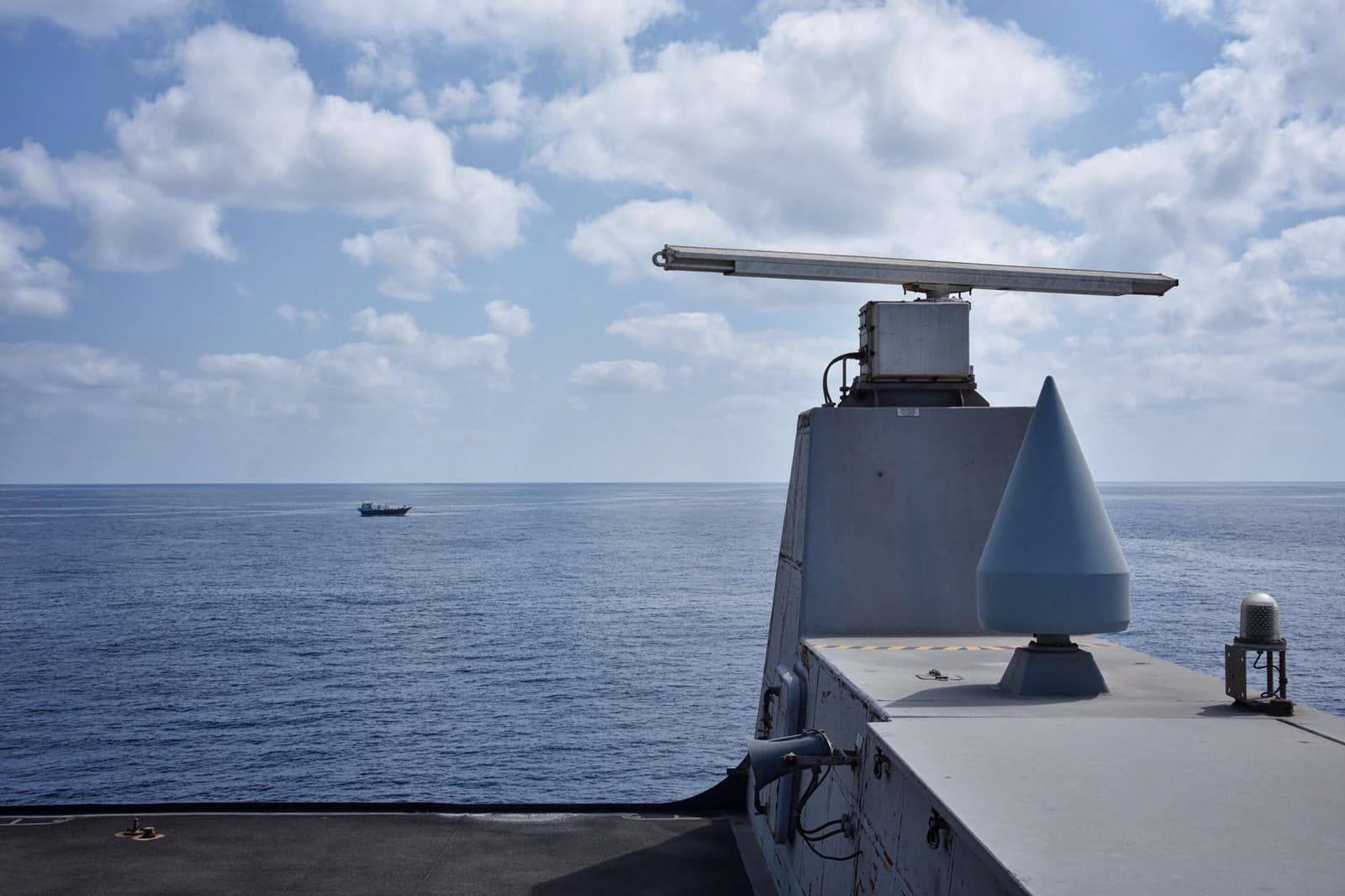 Fishing vessel seen from HMS Dragon 180319 CREDIT MOD Royal Navy.jpg