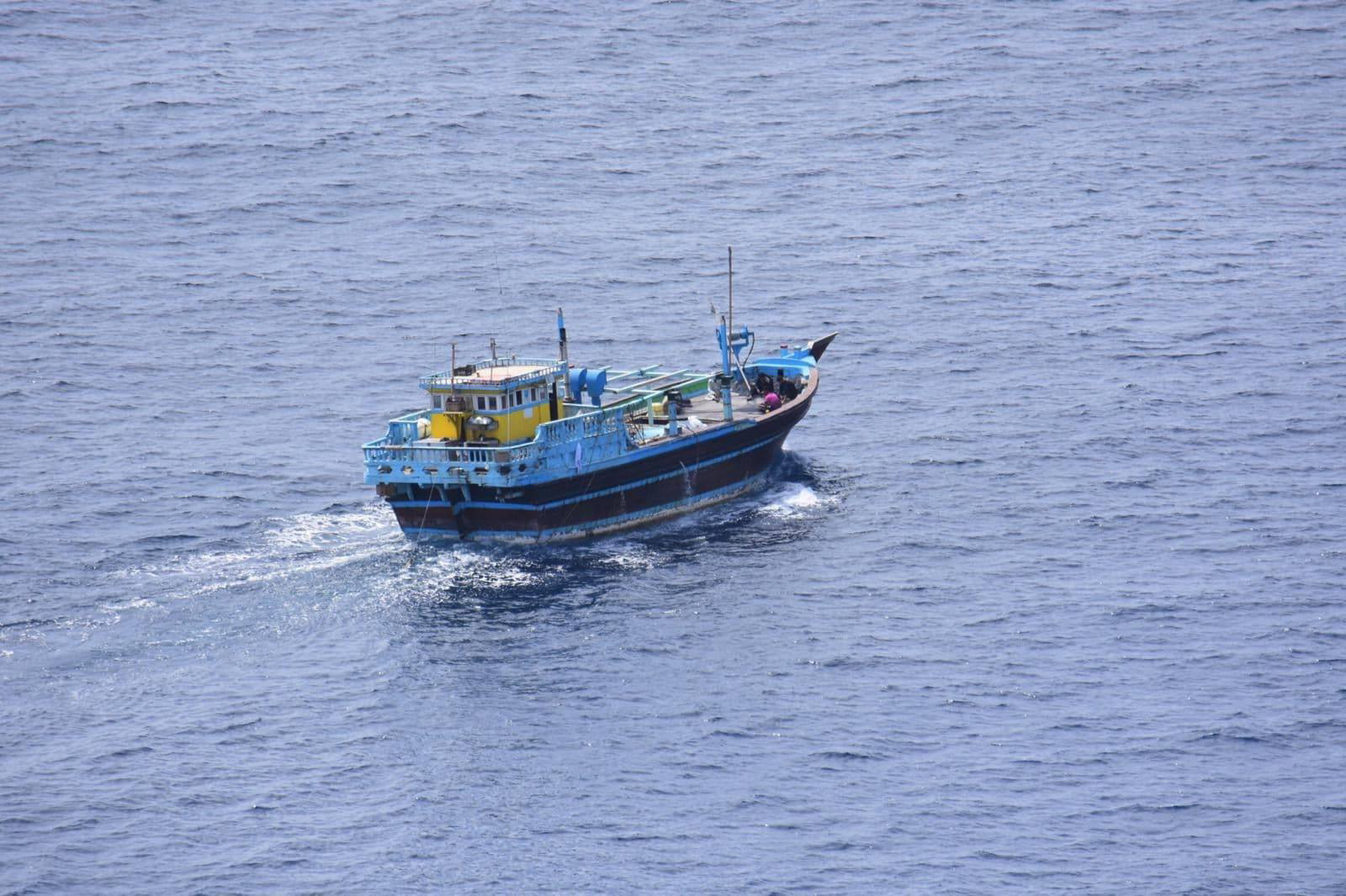 The drugs were found on board of a suspicious fishing vessel (Picture: MOD/Royal Navy).
