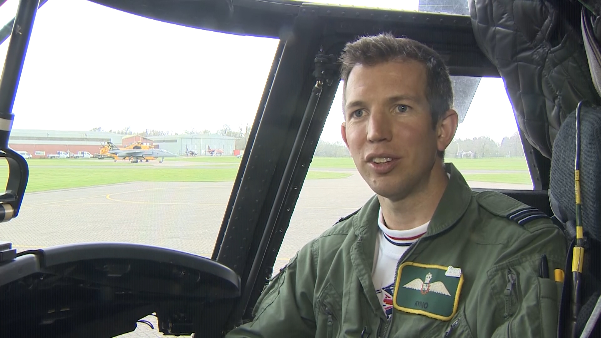 Flight Lieutenant Stuart Kynaston, of the Chinook Display Team