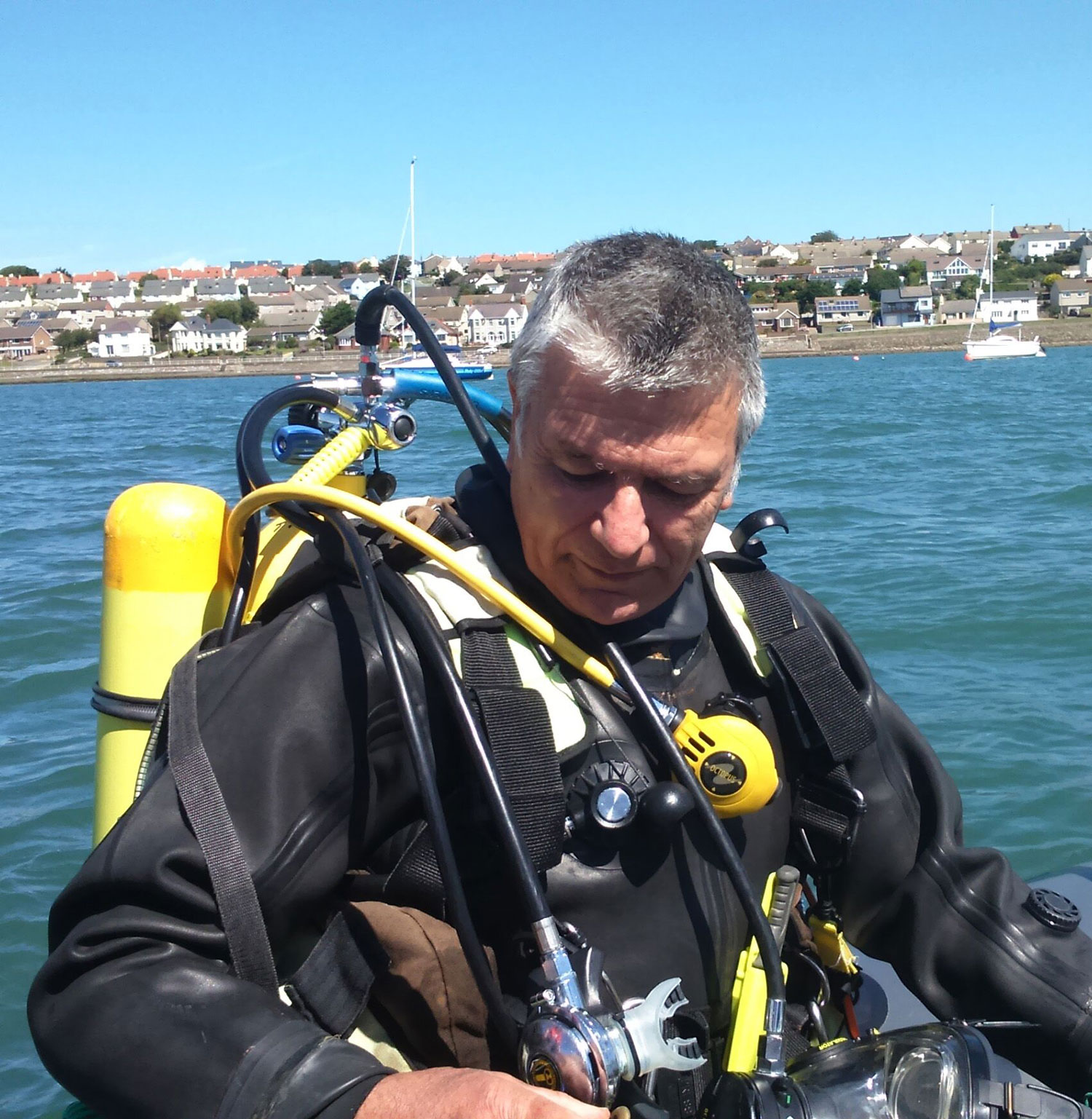 Flt Lt (Retd) Saldanha MBE just before diving on T9044 Credit Flt Lt (Retd) Saldanha MBE