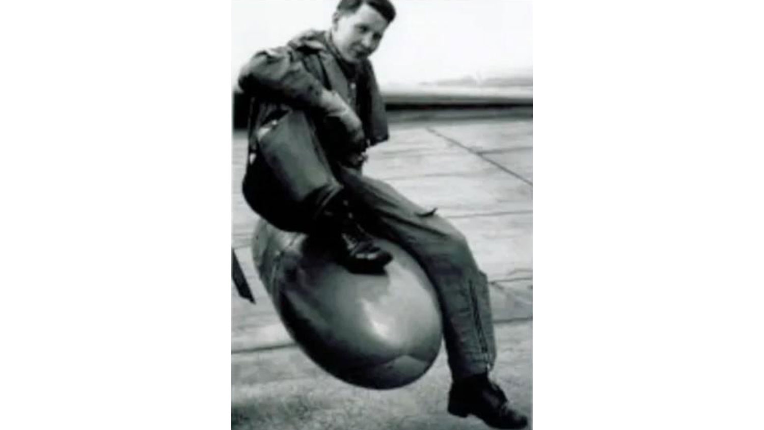 Flt Lt Alan Pollock while with No 4 Squadron between 1957-1958 CREDIT FLt Lt Alan Pollock