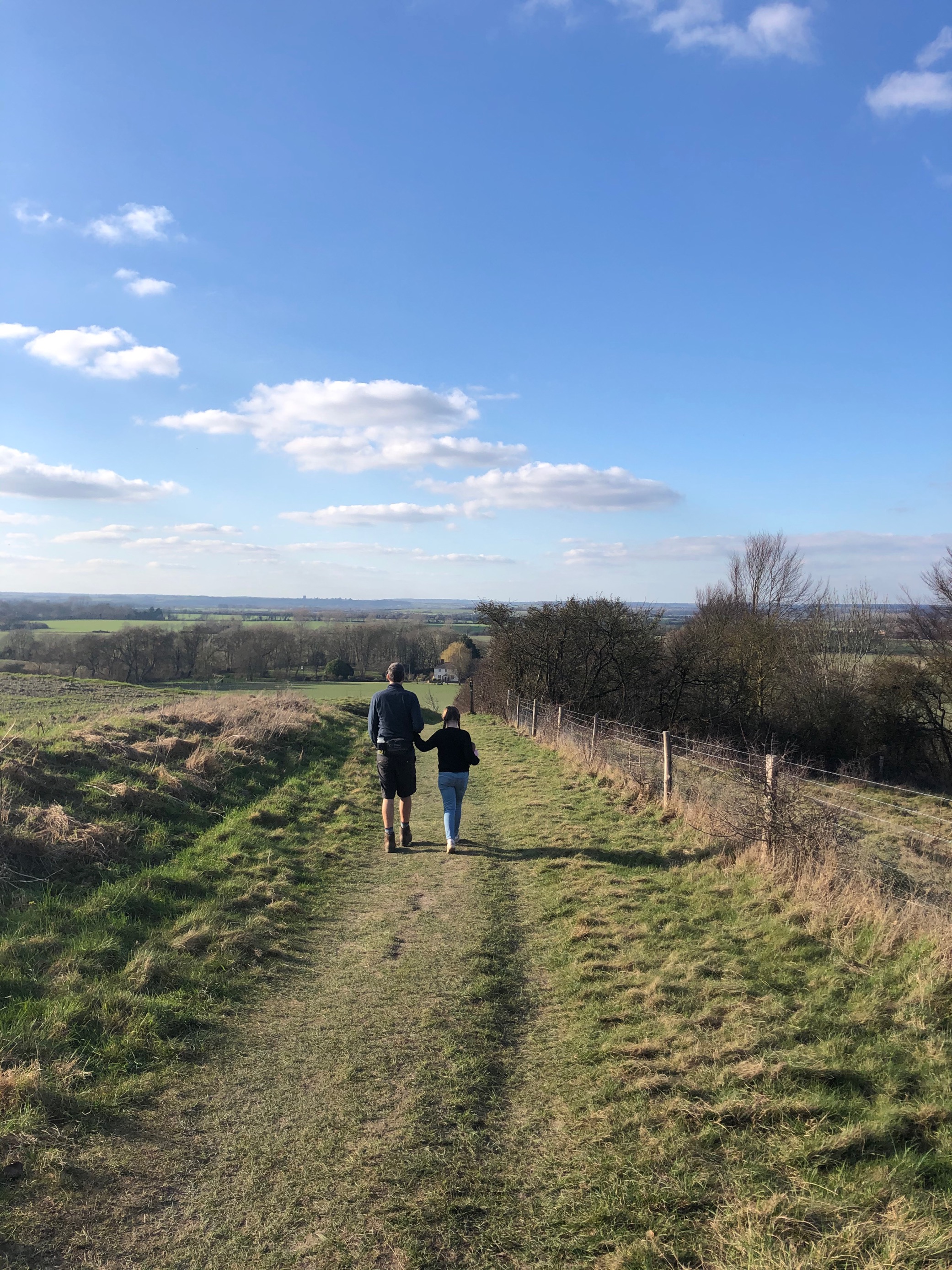 Walkers in English country field for Armed Forces Day 2021