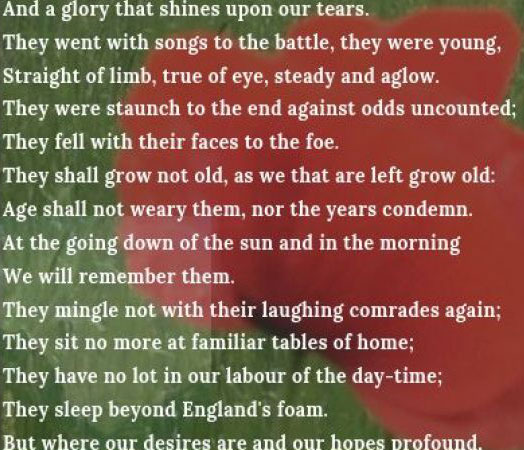 For The Fallen Poem Academic And Poet Laurence Binyon Graphic Credit BFBS