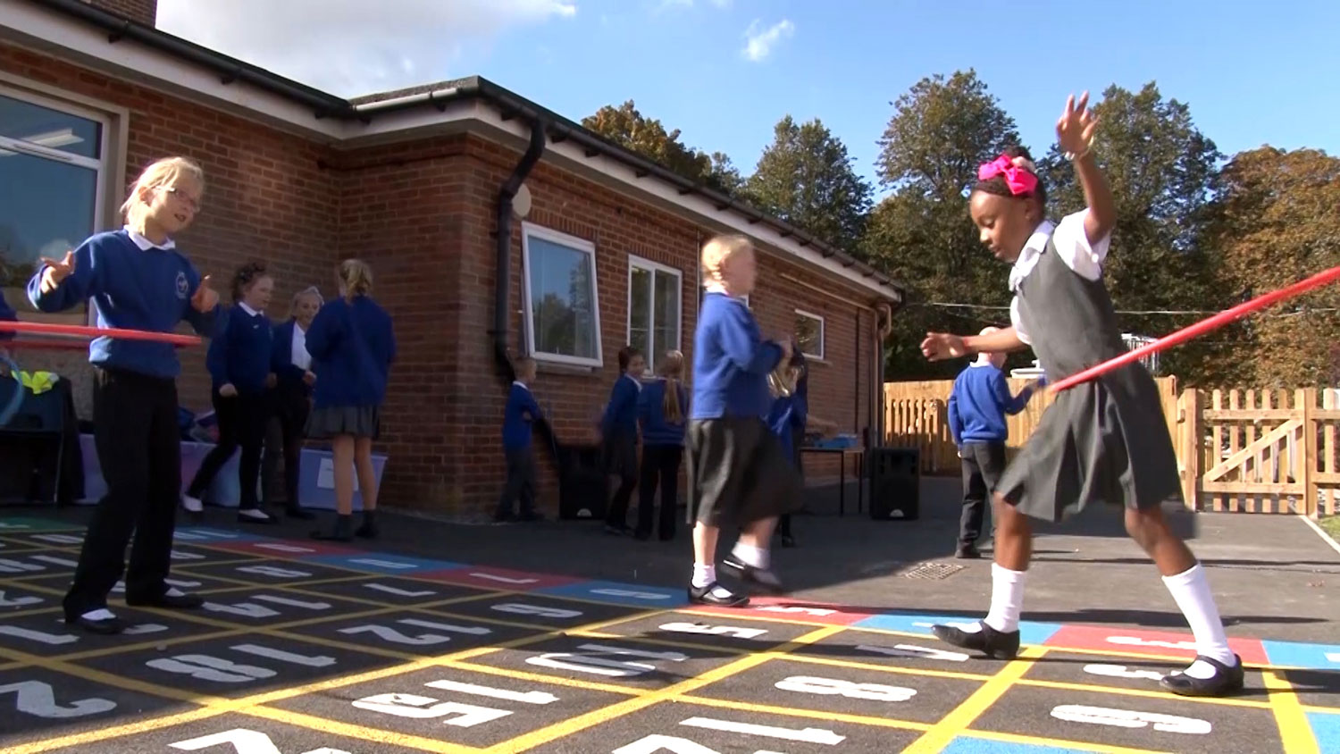 School children in playground