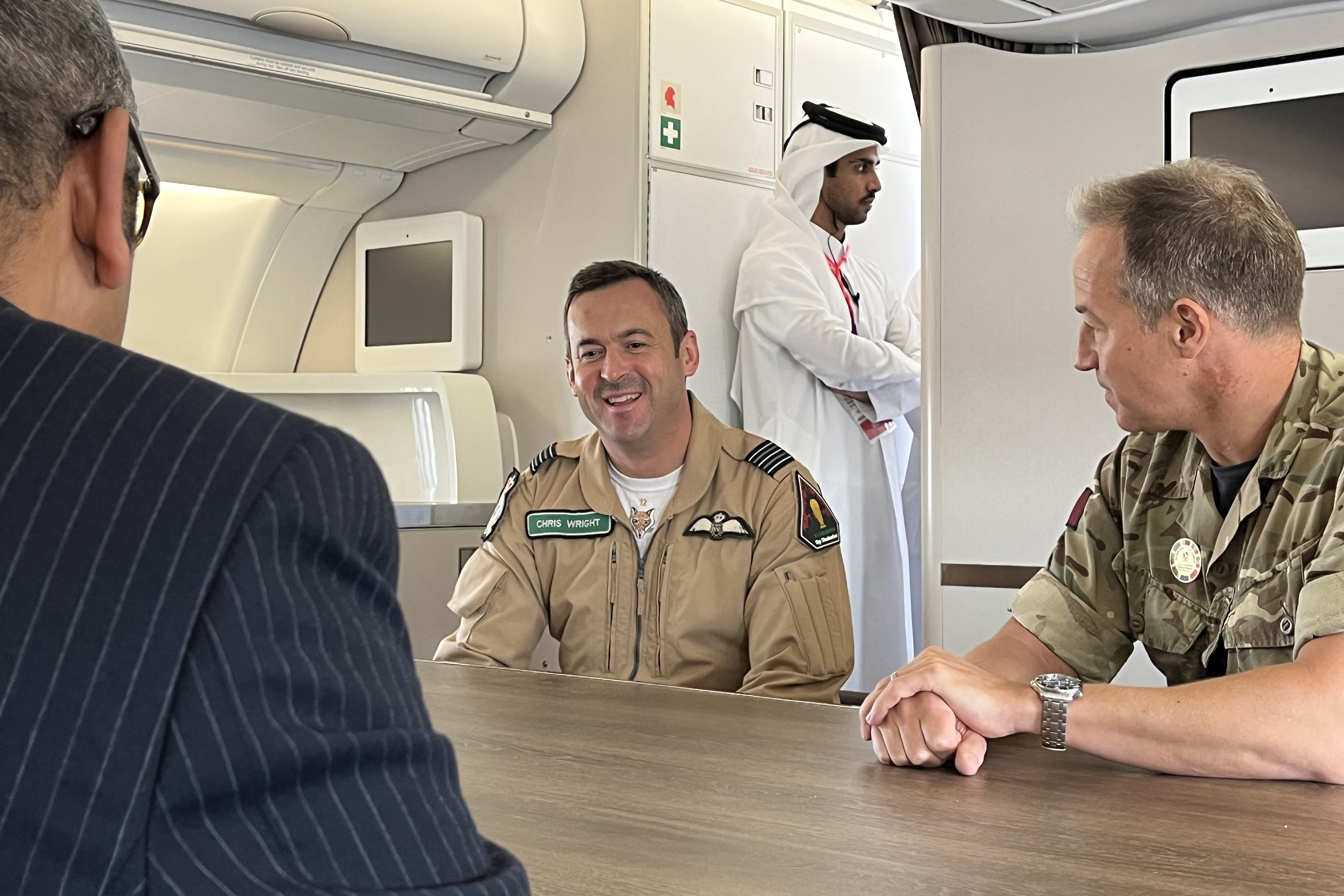 Foreign Secretary James Cleverly speaks to personnel at the RAF's Middle East headquarters (Picture: Royal Air Force).
