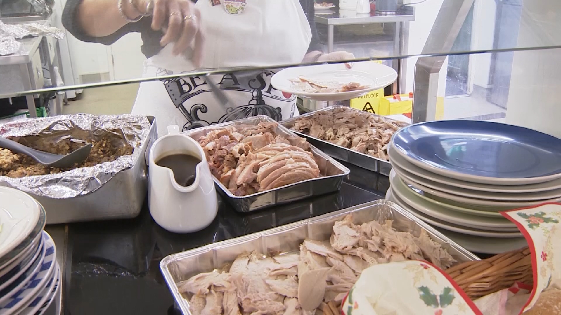 Food served by former military chef Carl Hilton.