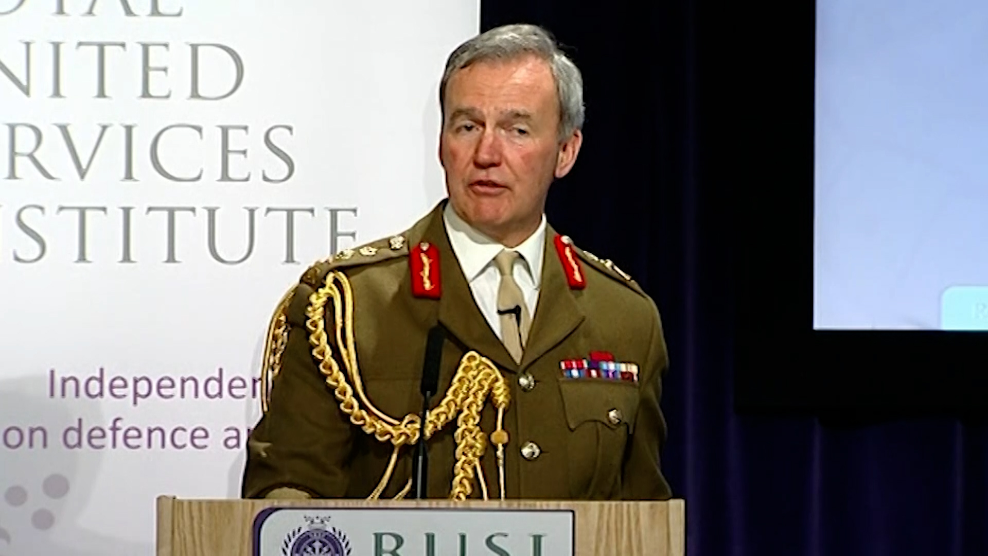Former head of the armed forces General Sir Nicholas Houghton warns over 'hollowed-out' armed forces in 2013 19122013 CREDIT RUSI