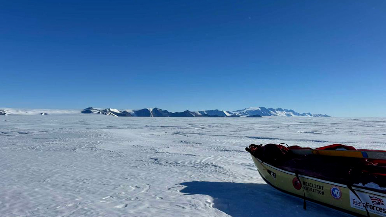 Sam Cox is attempting to cross 2,000km of Antarctica on his own (Picture: Sway Communications Ltd Team Site).