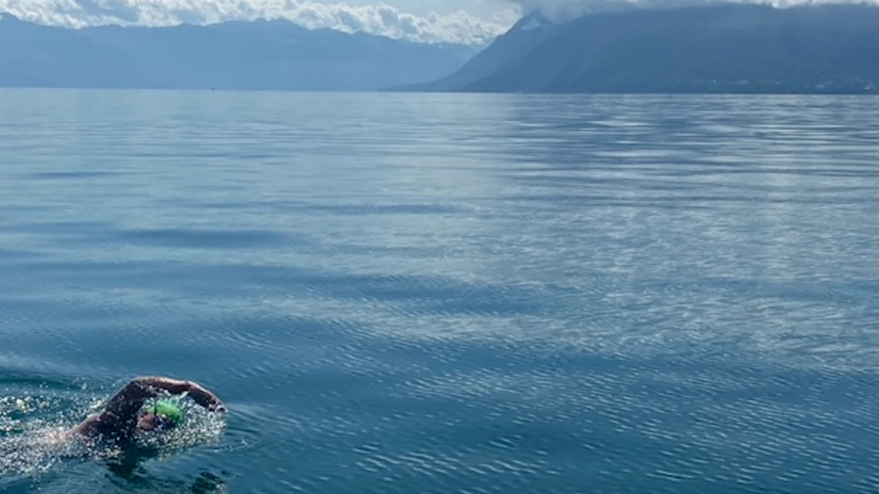 Former soldier Steve White pictured in the water (Picture: Blesma).