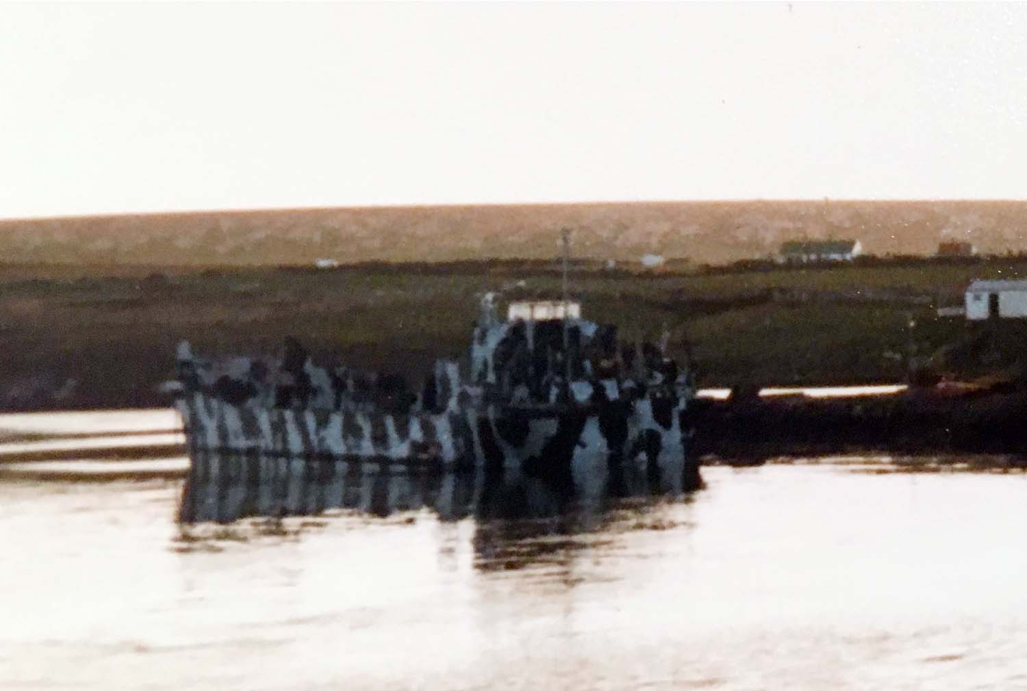 Foxtrot Four Flaklkands landing craft (Picture: Royal Navy).
