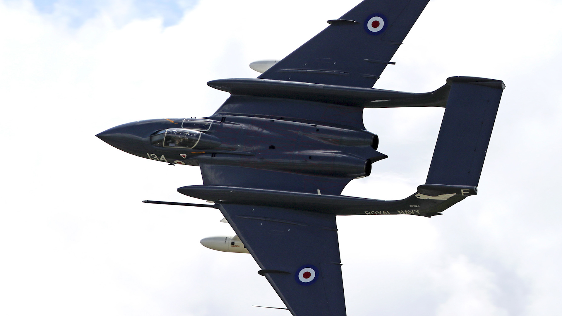 Foxy Lady banks left as she passes over the crowds at Yeovilton Air Day in 2016 (Picture: Royal Navy).