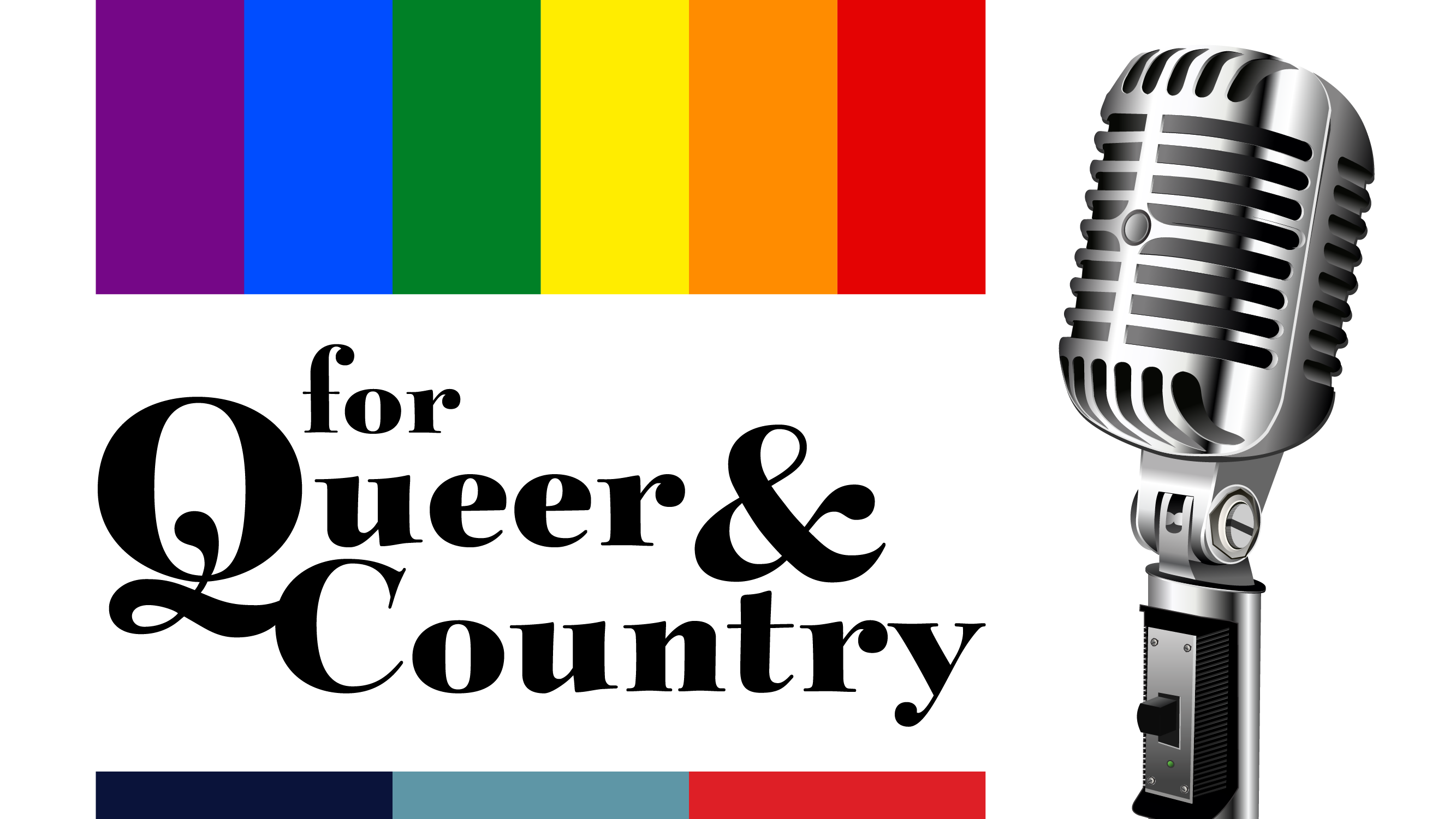 For Queer And Country logo Radio Microphone