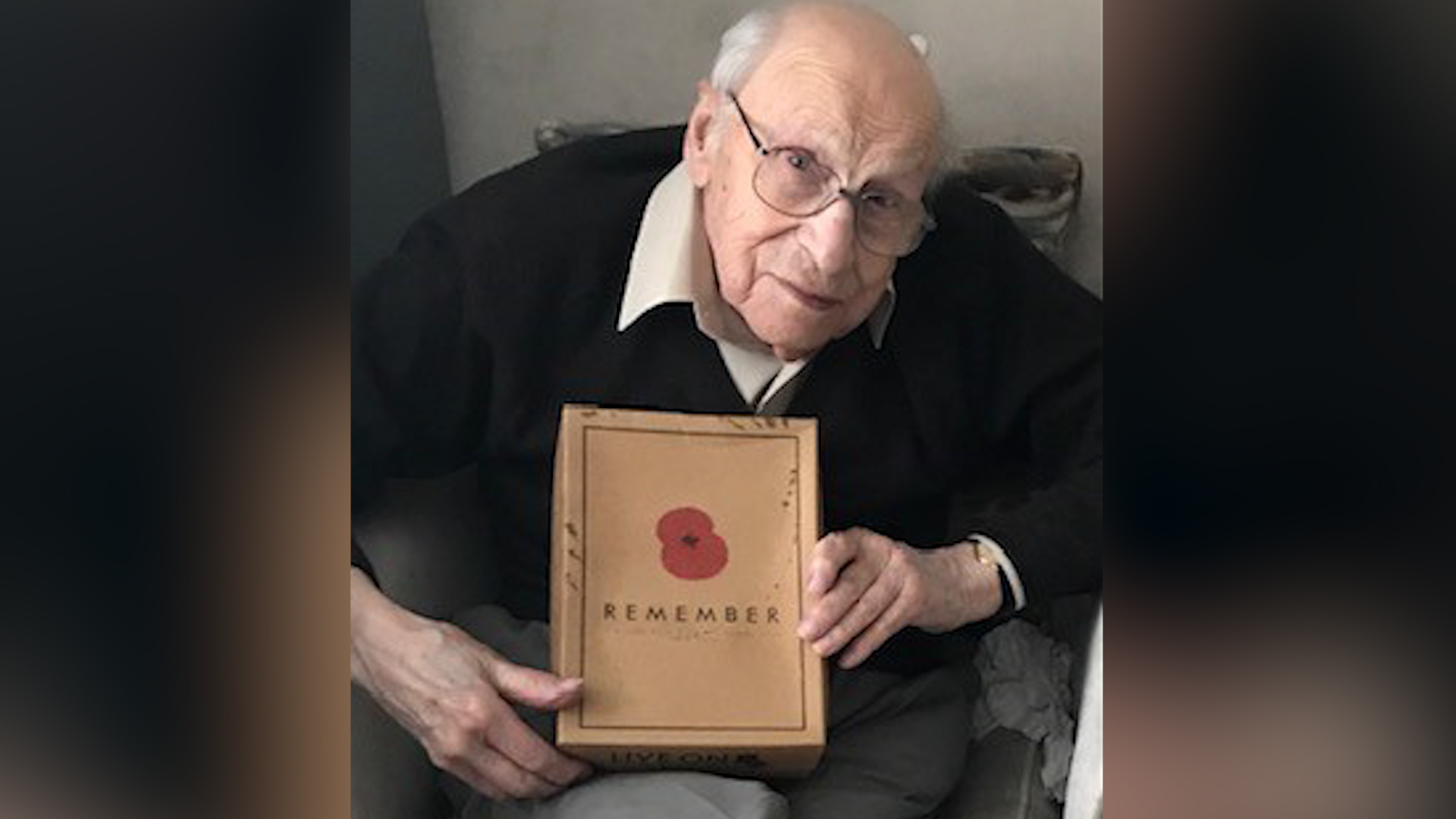 Frank England, who was gifted with a First World War memorabilia box