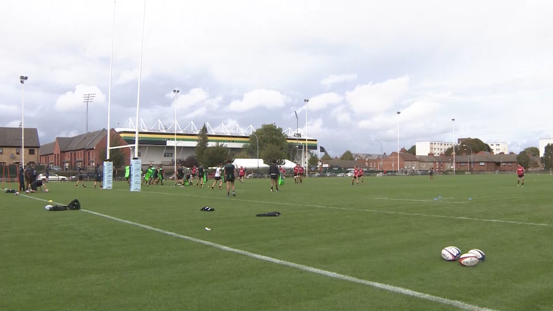 Northampton Saints training session outside Franklin's Gardens.