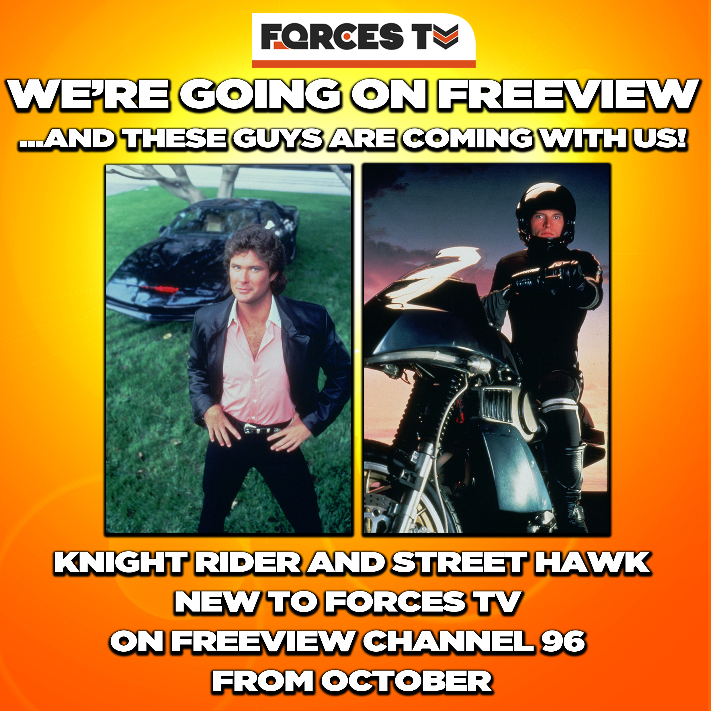Freeview Launch Forces TV Knight Rider Street Hawk