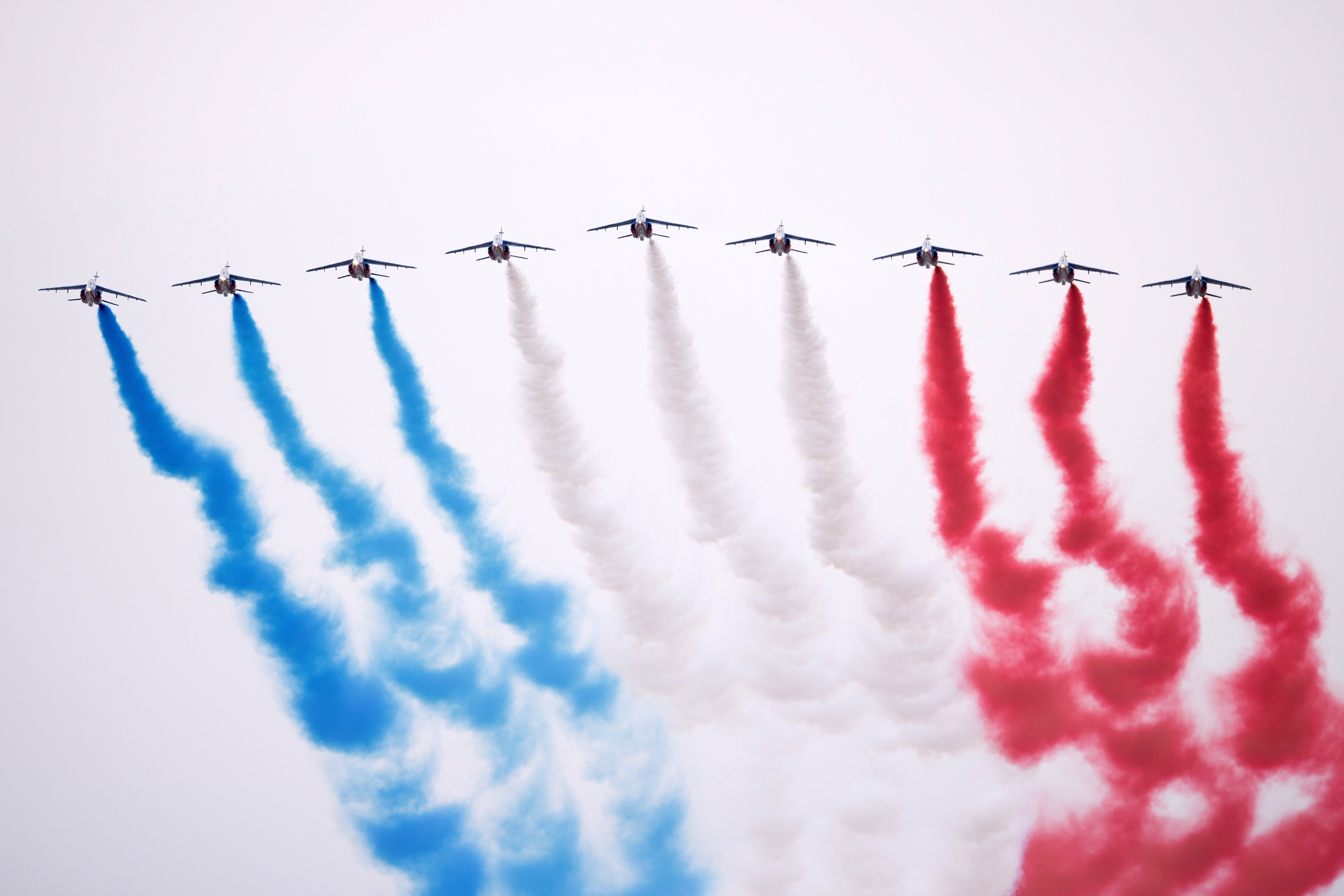 French military aircraft conducted a flypast during the ceremony (Picture: PA).