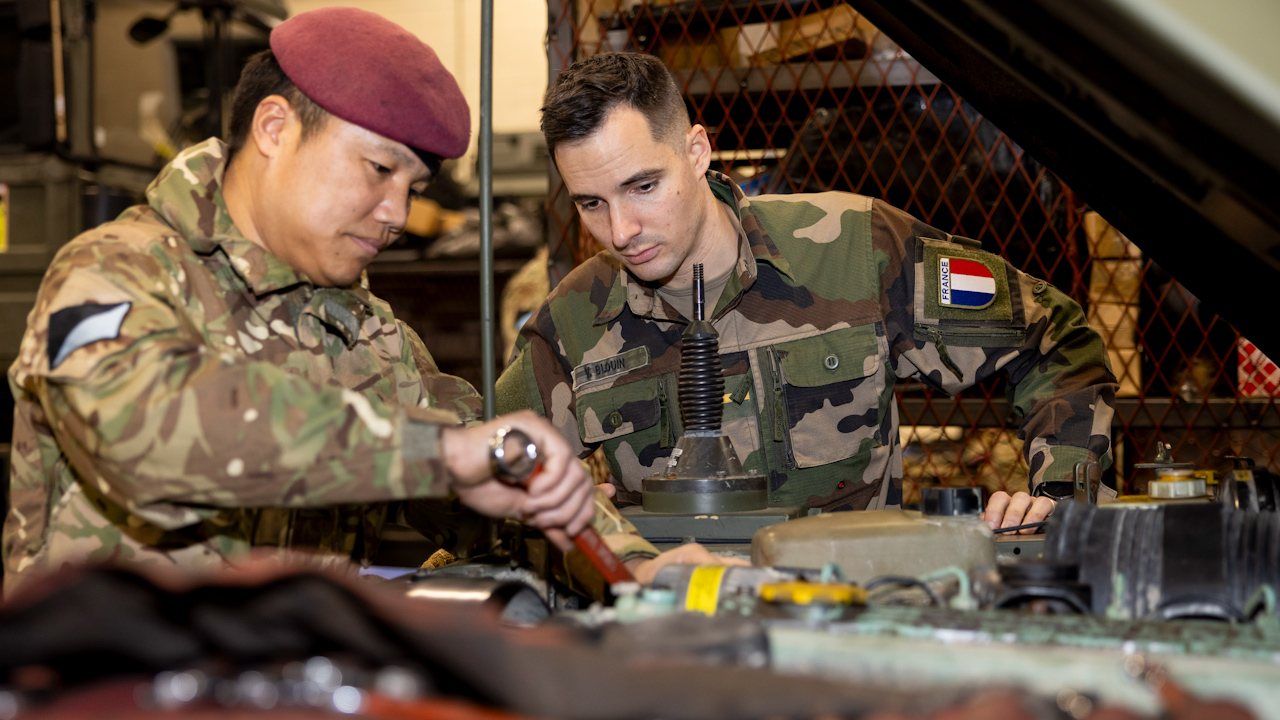 French Army Second Lieutenant Victor Blown was embedded with 13 Air Assault Support Regiment Royal Logistic Corps earlier this year as part of a cultural exchange (Picture: British Army).