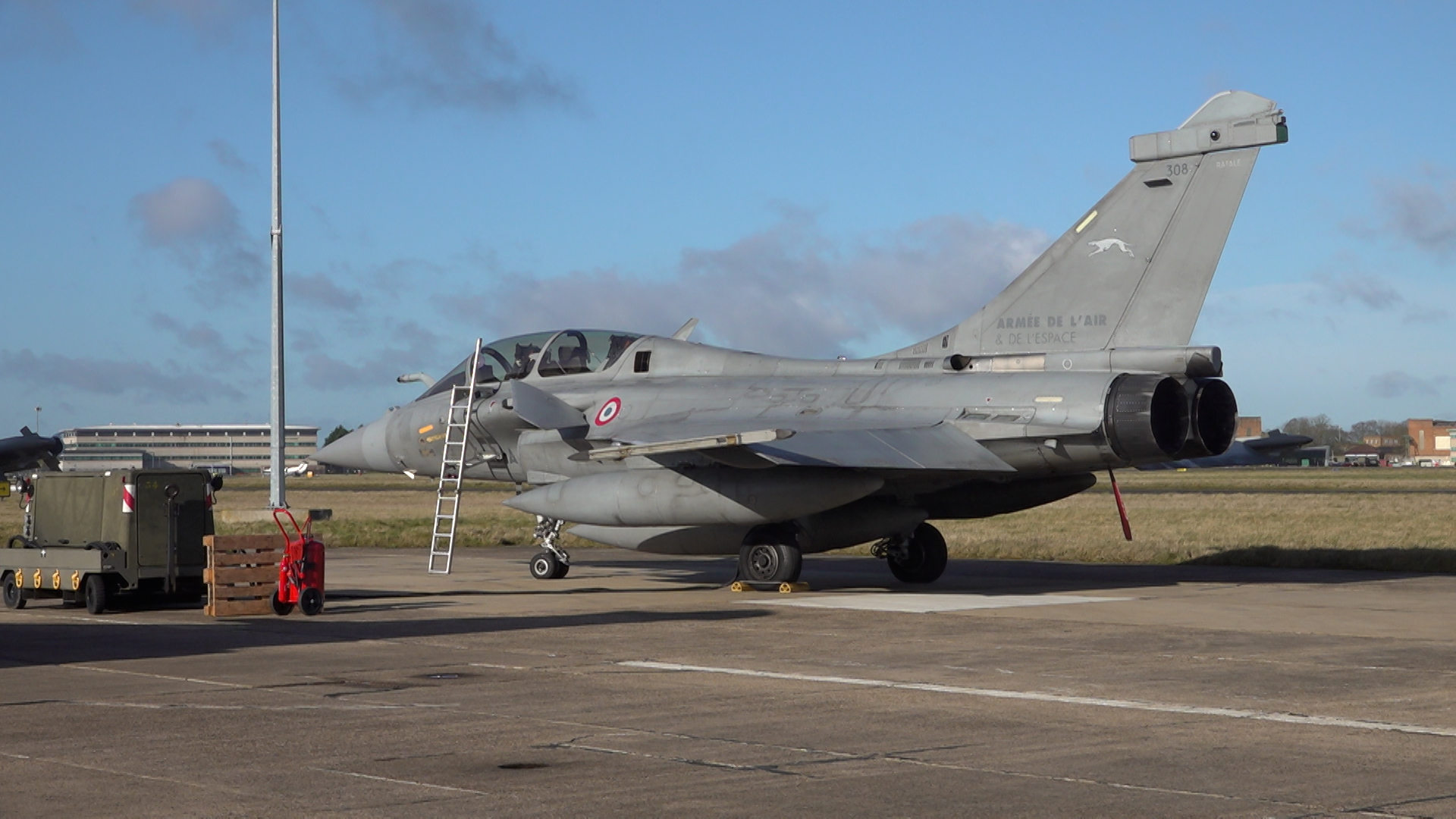 French Rafale Aircraft at RAF Waddington for Ex Cobra Warrior CREDIT BFBS 25.02.25