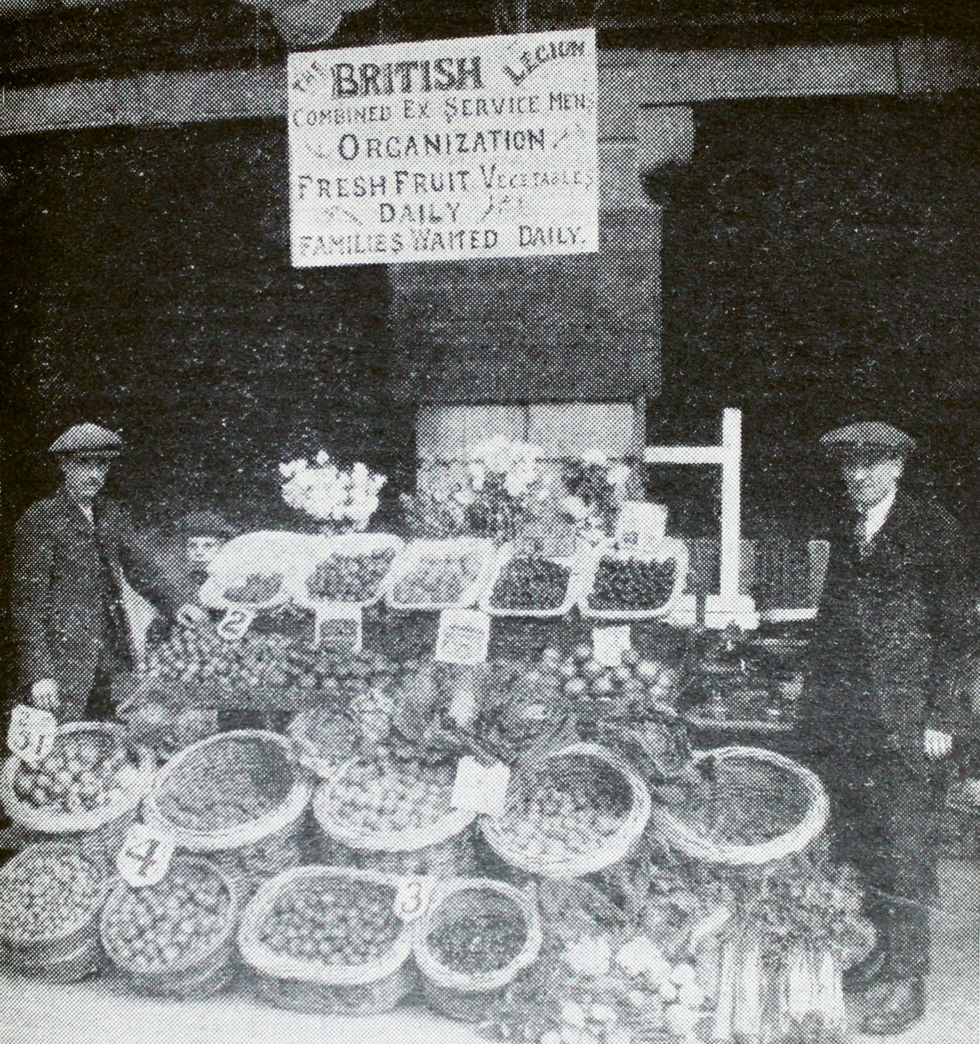 Fruit and Vegetable Stall Set Up With An RBL Grant Credit Royal British Legion