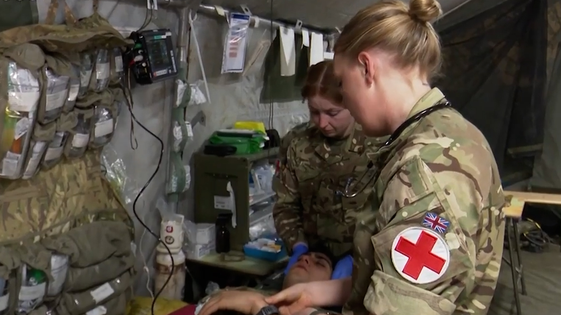 Fully equipped medical reception station on Ex Immediate Response 150524 CREDIT BFBS