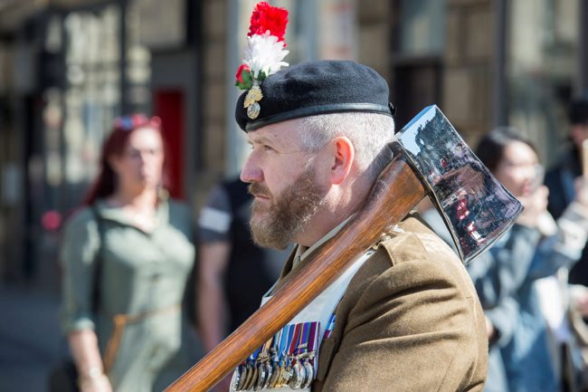 Fusilier Pioneer Sergeant on parade in Newcastle