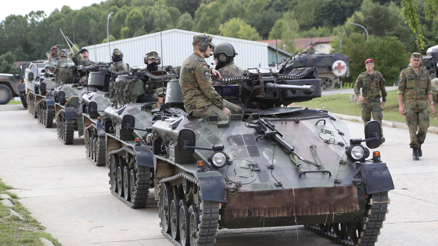 German soldiers 37th Mechanized Infantry Brigade Wiesel 1 MK20 vehicles U.S. Army’s Joint Multinational Readiness Center in Hohenfels Germany August 25 2015 Image ID 2151094 CREDIT US Army Spc. Courtney Hubbard