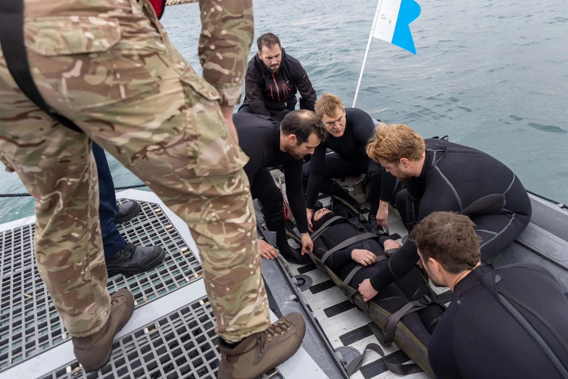 Royal Navy Gibraltar Dive Clearance Team training of Western Beach, Gibraltar