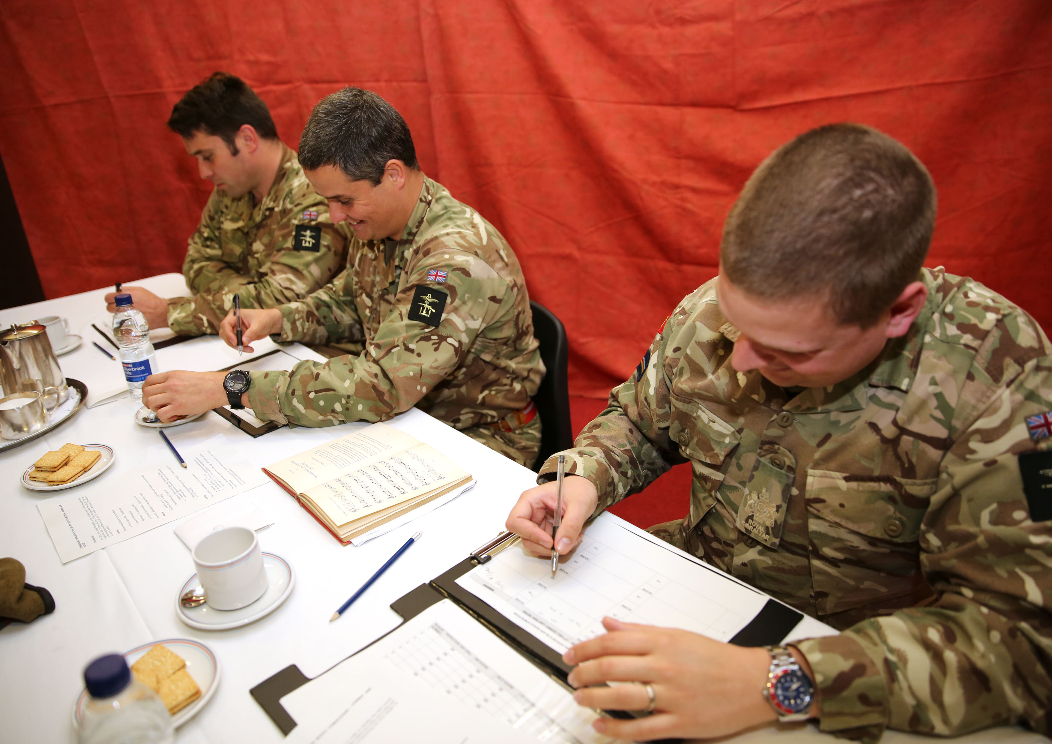 Judging panel bugle competition