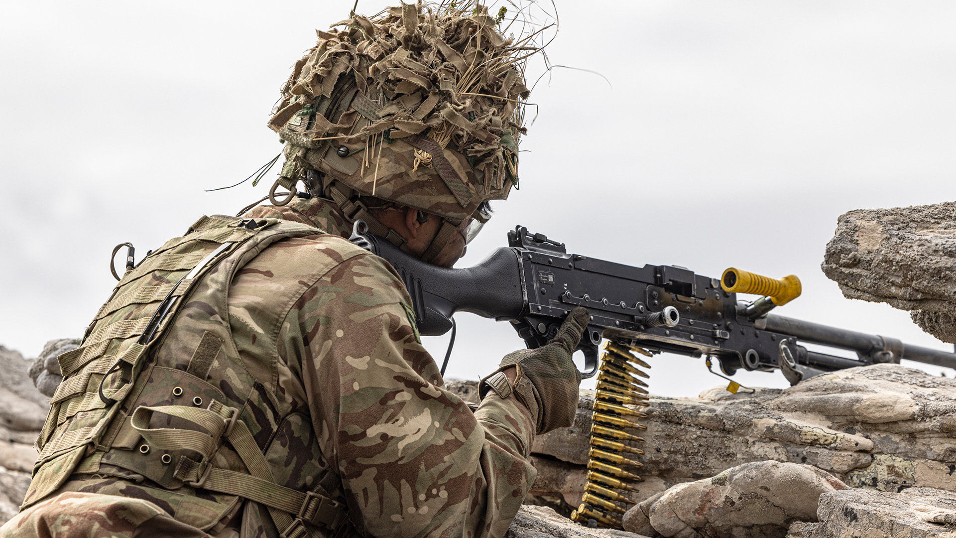This exercise saw the GPMG open fire with blank ammunition - it was a different story 43 years ago (Picture: MOD)