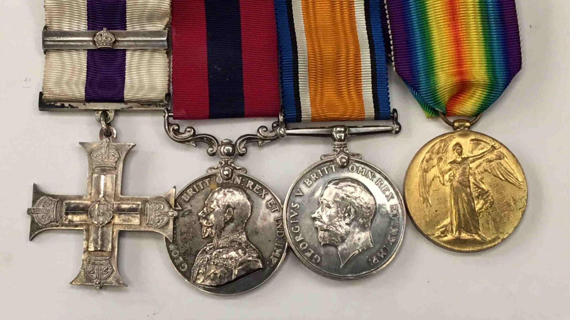 Gallantry medals awarded to Herbert Alfred Disney for his service during the First World War