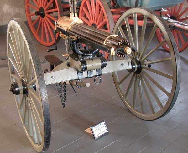 Gatling_gun at Fort Laramie in Wyoming by Matthew Trump