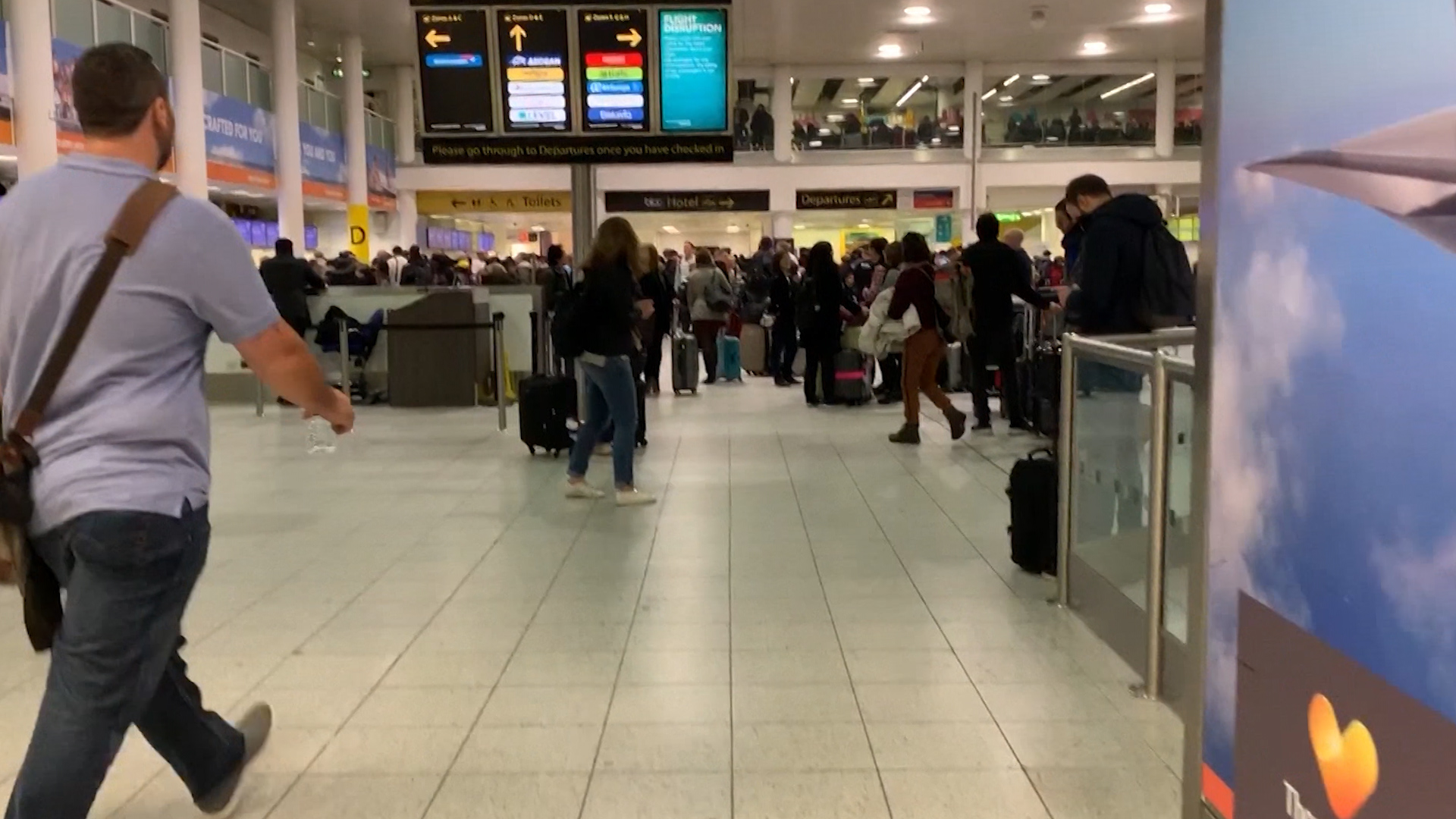 Gatwick Airport during the drone disruption.