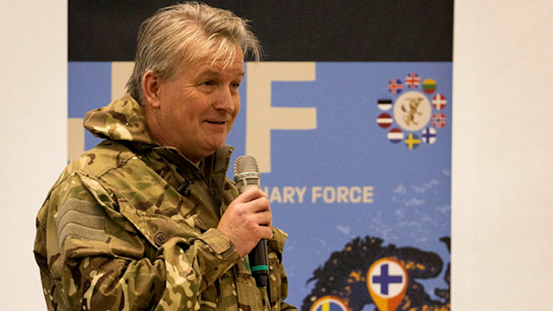 General Sir Jim Hockenhull addresses visitors visiting the Jef deployed Ex Joint Protector 07112022 CREDIT MOD