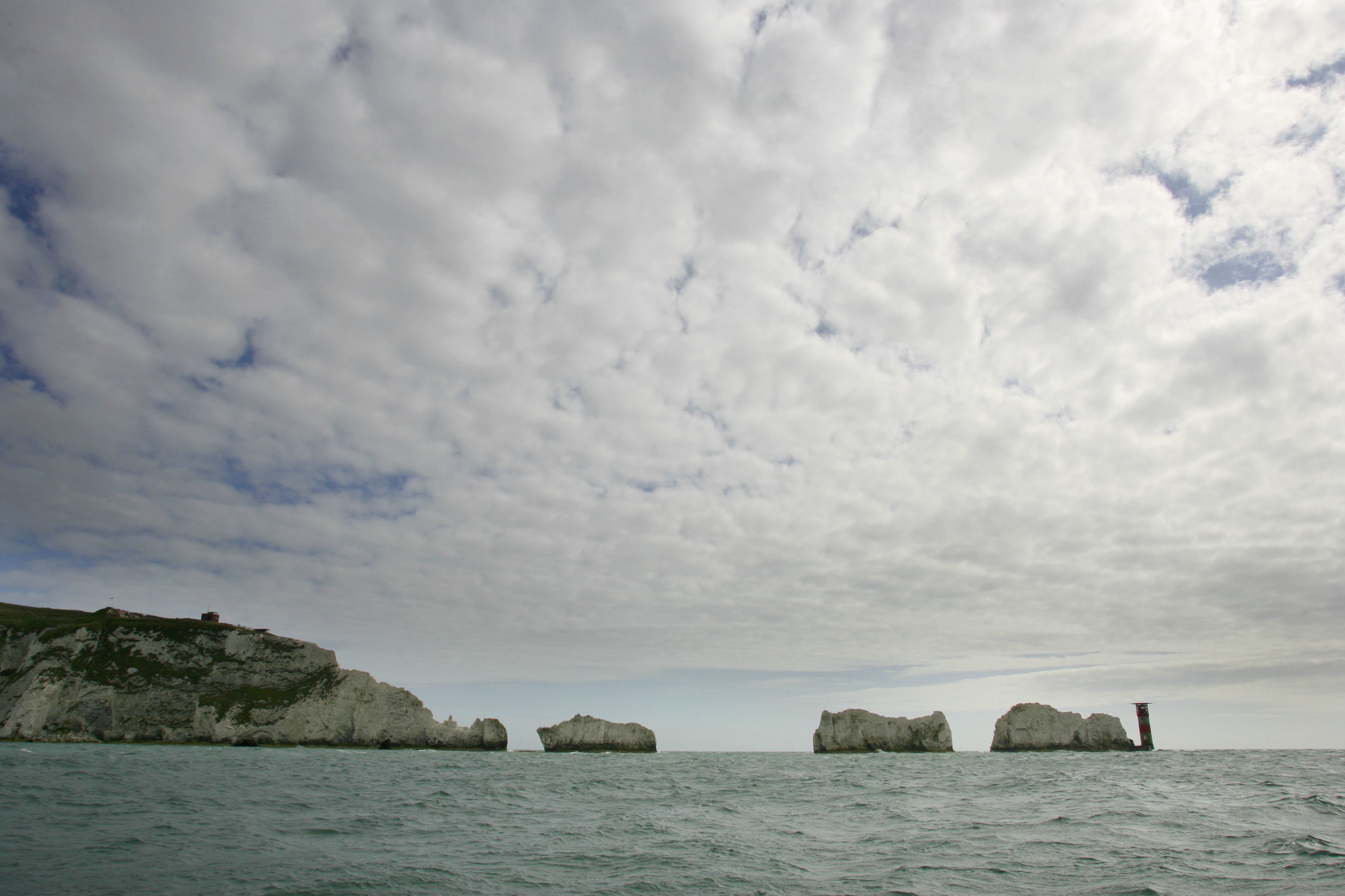 General view of the Needles rocks and lighthouse at the western tip of the Isle of Wight 180519 Credit PA Images