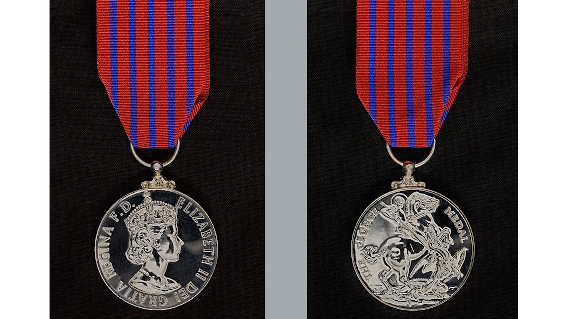 The George Medal front and back (Picture: MOD).