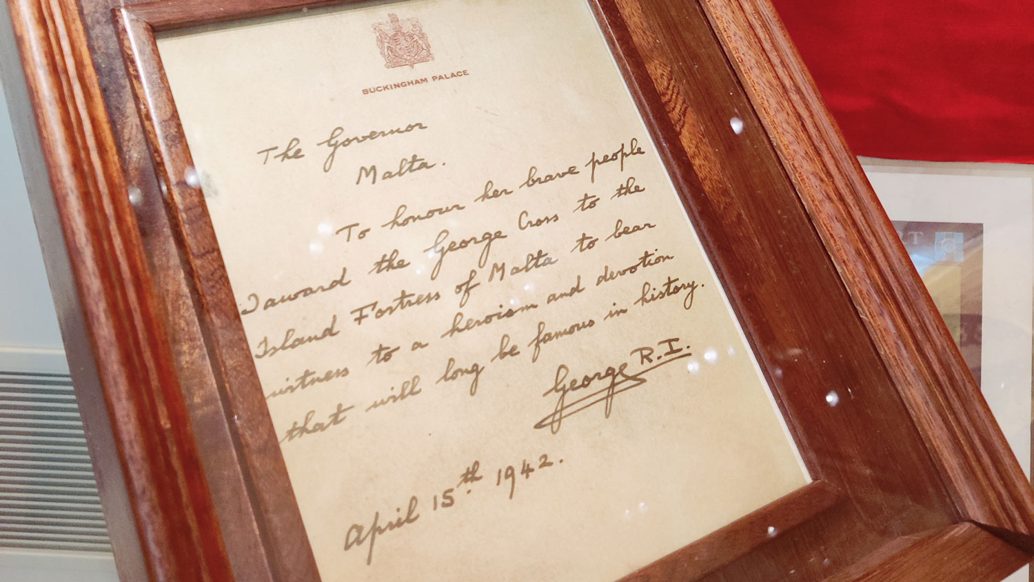 George-Cross King George VI 15 April 1942 Malta 80th anniversary Picture BFBS