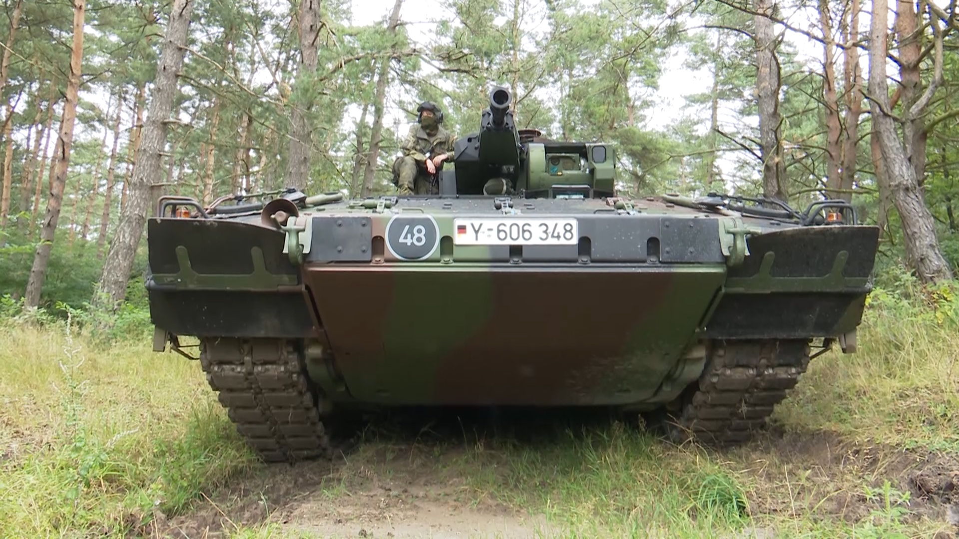 The German troops used the Puma infantry fighting vehicle during the training.