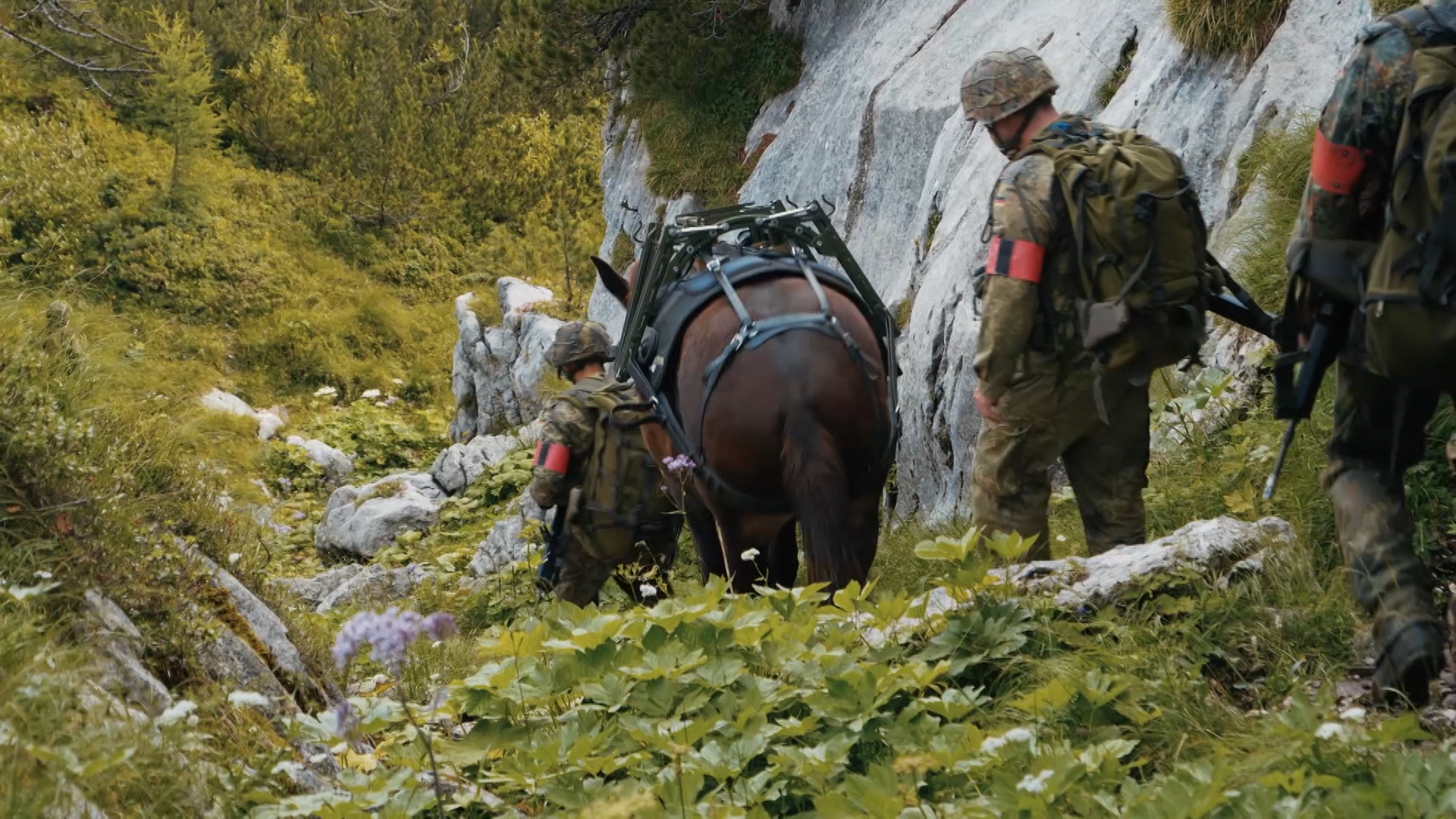 The Brigade works its way through the high terrain (Picture: NATO).