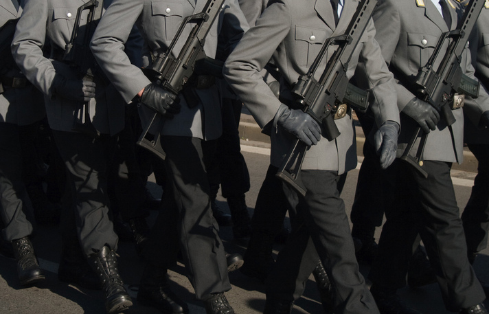German Soldiers On Parade
