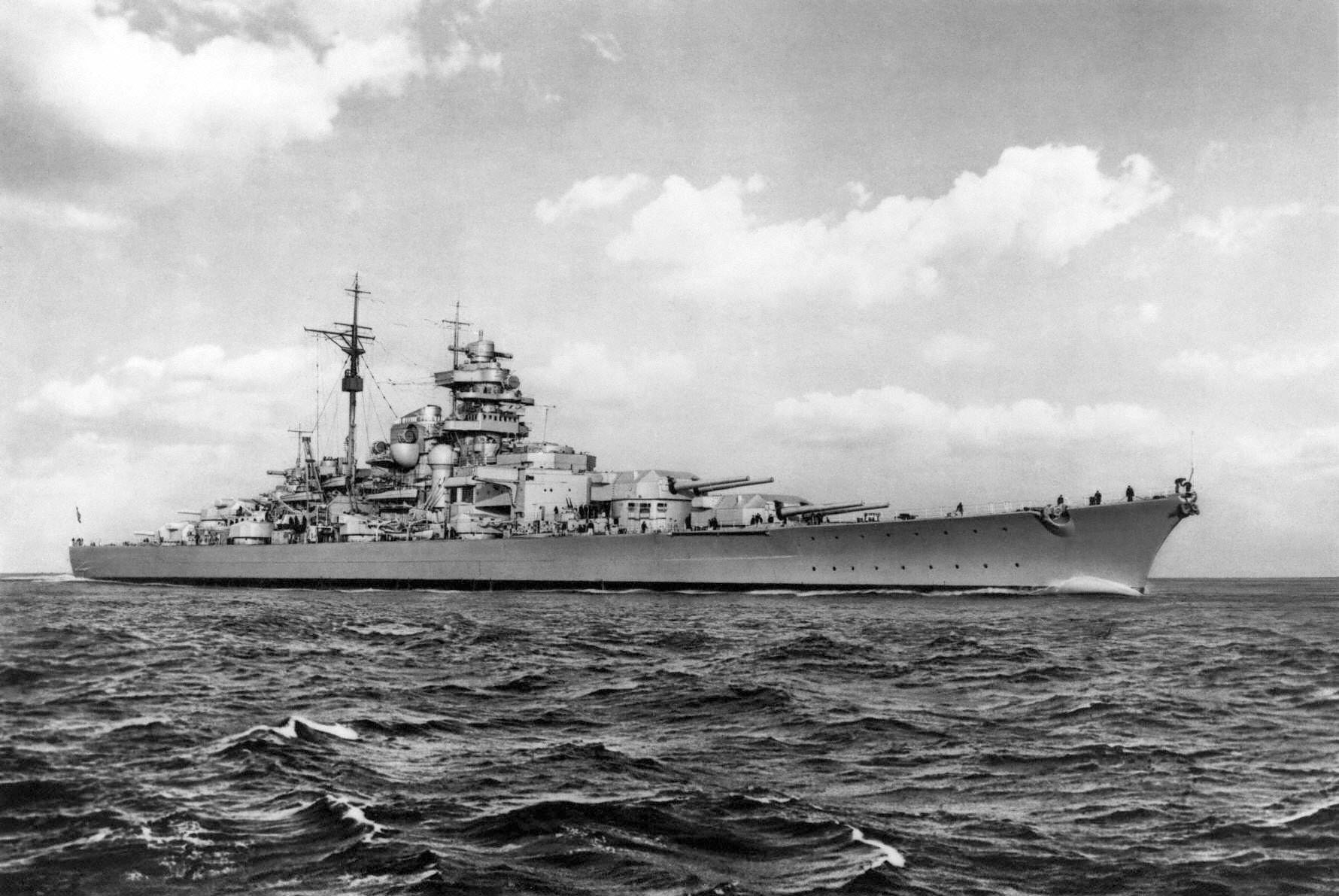 The battleship Bismarck was the flagship for the German navy during the Second World War and the most feared vessel of the war (Picture: Alamy).
