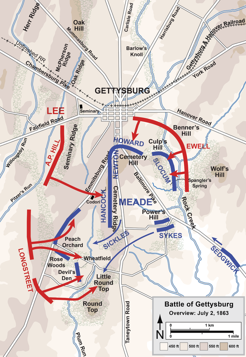 Gettysburg_Battle_Map_Day2 by Hal Jaspersen