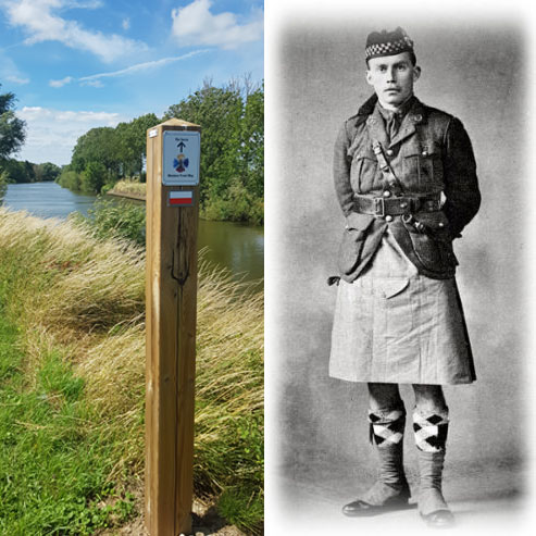 2nd Lieutenant Alexander Douglas Gillespie of the Argyll & Sutherland Highlanders and Yser Path The Western Front Way Credit thewesternfrontway.com