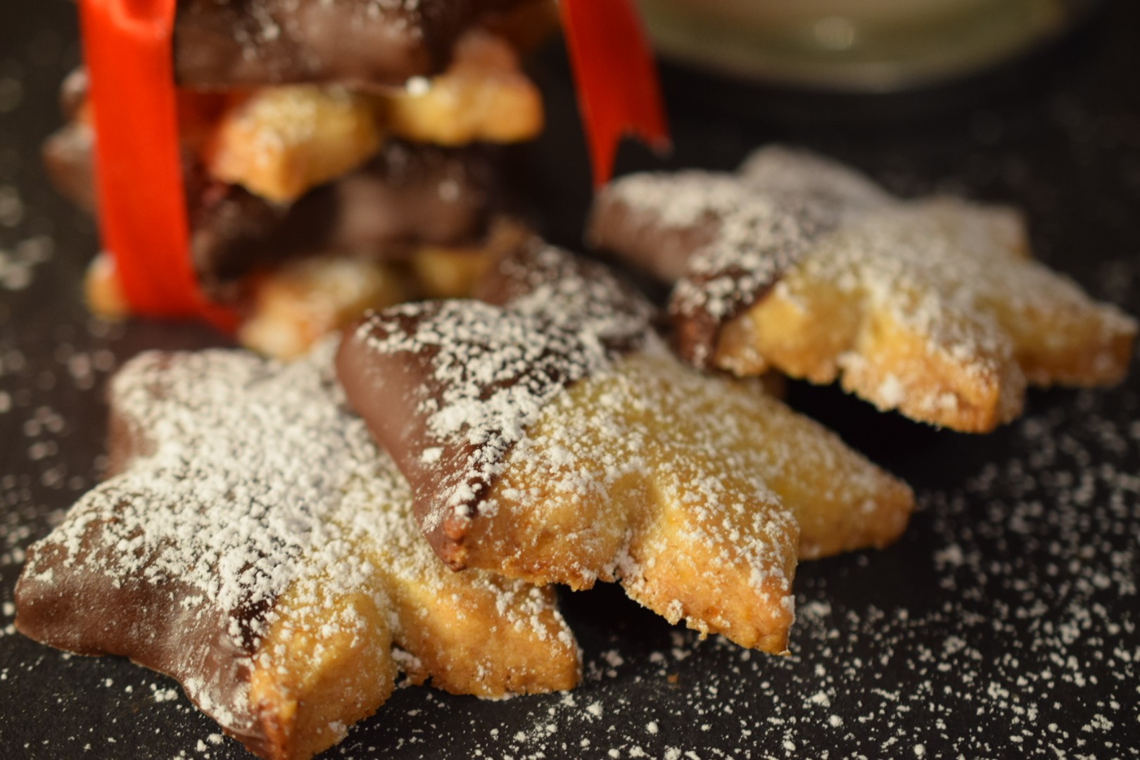 Bake Off winner Sophie Faldo's ginger orange & dark chocolate shortbread biscuits